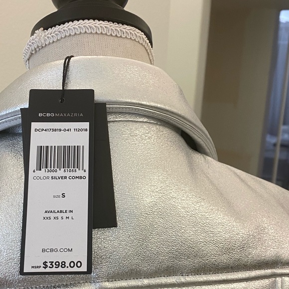 Silver aviator crop jacket. - Picture 4 of 4